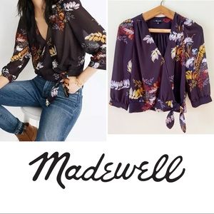 Madewell Blooming Oasis Floral Wrap Top